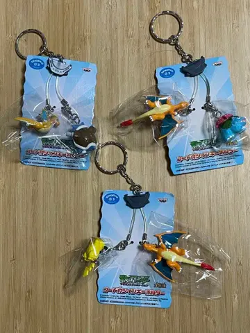 반프레스토 포켓몬스터 코드 포함 트윈 키링 3종