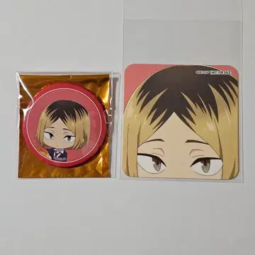 하이큐!! 코즈메 켄마 캔뱃지 스마일 베이스 카페 특전 코스터