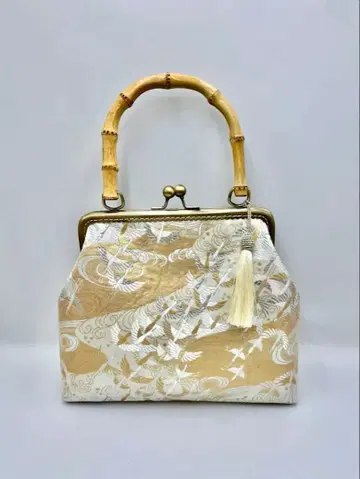 일본풍 패턴 금란 금실 라메실 [핸드메이드] 핸드 백 #523