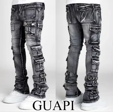 GUAPI STACKED DENIME PANTS