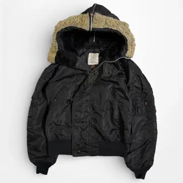 80s USA제 Alpha 구 택 N-2B 플라이트 자켓 M 블랙