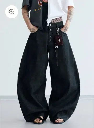 Peoplesense Black Raw Denim Jeans 버튼 플라이