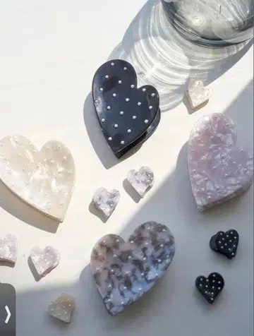 스나이델 홈 펄 하트 미니 클립 펄 하트 바운스 화이트