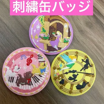 Disney Characters 자수 캔뱃지 비스킷 2