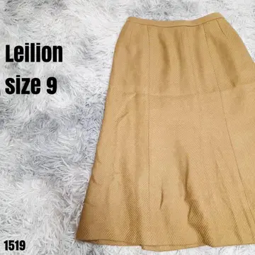 LEILIAN 레리안 새상품급 울 혼방 스커트 브라운 9 1519
