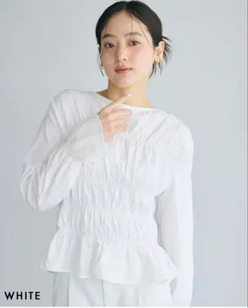 basement online [ 새상품 ] 개더 티어드 플레어 블라우스