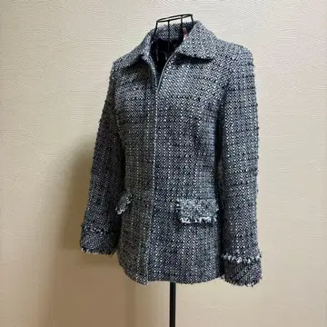 GALLERY VISCONTI 트위드 자켓 사이즈 2 지퍼