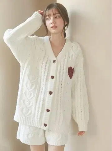 젤라피케 하트 아란 풀오버 가디건