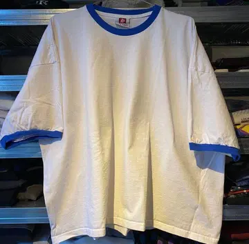 US 구제 의류 헤비웨이트 Box 실루엣 링거 T셔츠