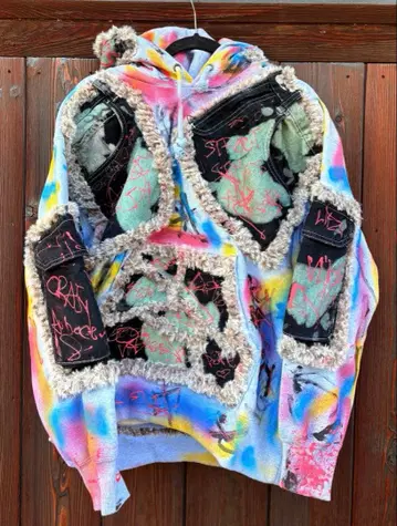 핸드메이드 리메이크 후드티