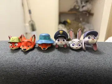 주토피아 피규어 세트 반지 가챠가챠 주디 홉스 3종 세트