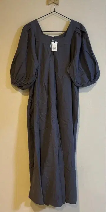 택 포함 새상품! india 면린넨 파워숄더 콤비네존