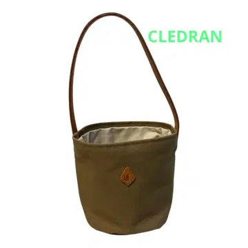 CLEDRAN 캔버스 x 가죽 버킷형 토트백 일본제