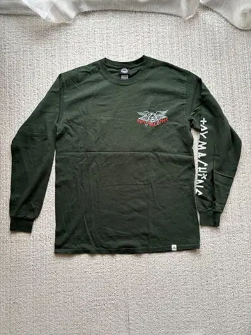 토이 머신 긴팔 티셔츠 그린 남성용