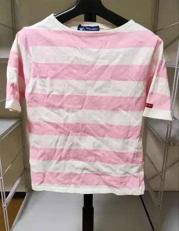 SAINT JAMES YUKI 핑크 보더 T셔츠