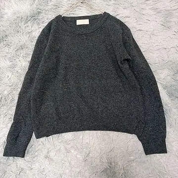 새상품급 언타이틀 캐시미어 혼방 울 니트 스웨터 그레이 월드 일본