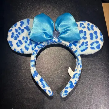 레어 디즈니 파랑 레오파드 무늬 머리띠
