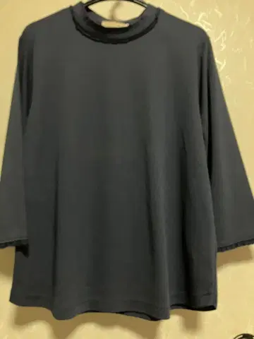 크로커다일 네이비 스트레치 레이스 7부 소매 T셔츠