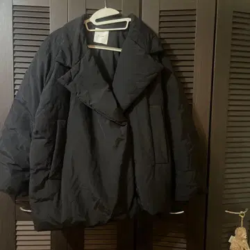 L 사이즈 CLANE 블랙 다운 자켓 오버 사이즈