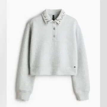 h&m 엠브로이더리 스큐바 라거 셔츠