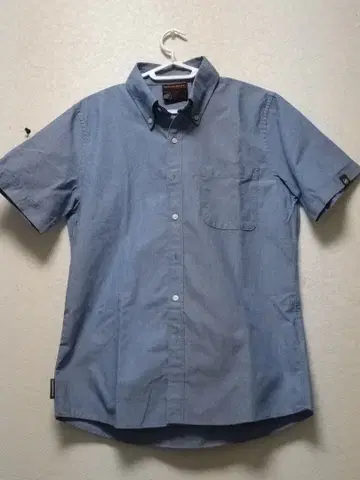 마무트 버튼 다운 반팔 셔츠 S 샴브레이 중간 두께 원단
