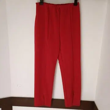 미사용 새상품 사에라 레드 슬랙스 허리밴딩 M