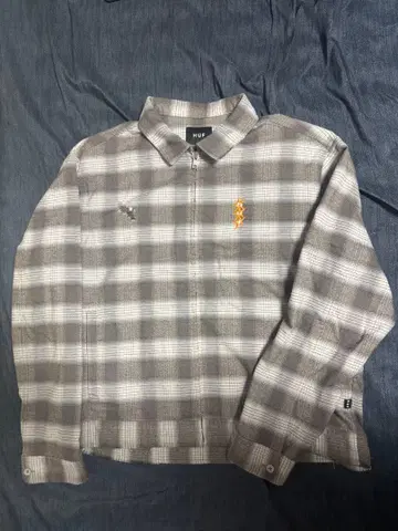 HUF 집업 체크 셔츠