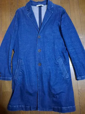 ZARA 다크 블루 데님 코트 S