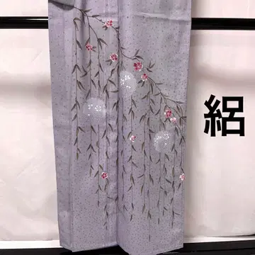 C349 화학 섬유 여름용 명주 호몬기 금채 기모노