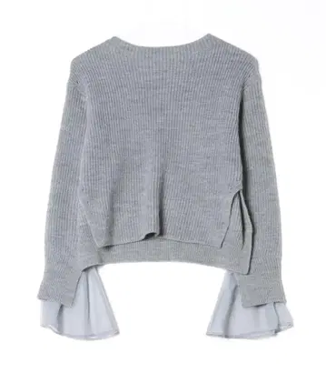 FRAY I.D 그레이 리브 편직 플레어 슬리브 니트