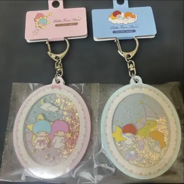 키키라라 50주년 산리오 리틀트윈스타 리퀴드 키링 SD 레트로