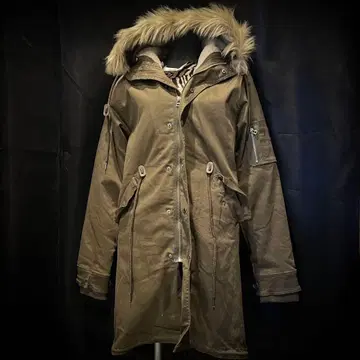 archive 브라운 퍼 롱 모즈 코트 v계 헤이세이 시크 스타일 lgb