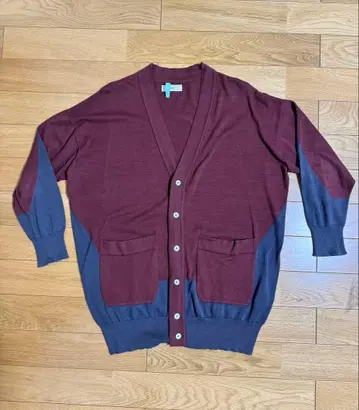 unfil 앙필 코튼 바이컬러 롱 가디건 사이즈 1