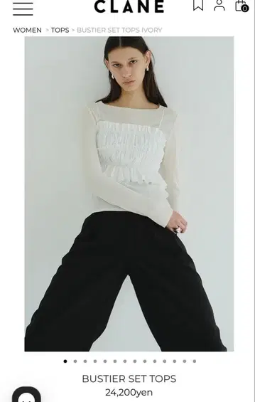 클라네 CLANE BUSTIER SET TOPS 상의