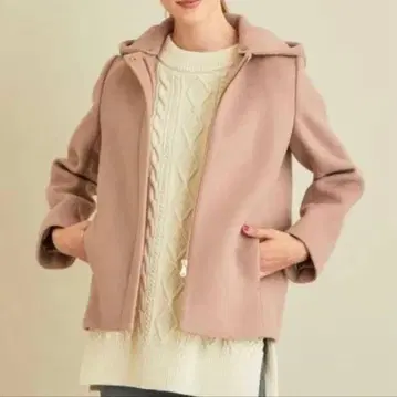 새상품급 BEAUTY&YOUTH 2way 비버 울 후드&노카라 코트