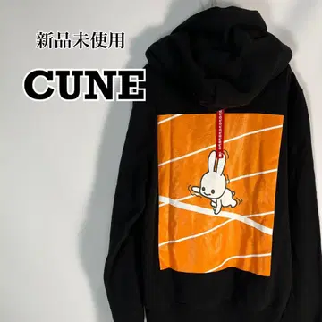 미사용 새상품 CUNE 집업 후드티 최하단 블랙