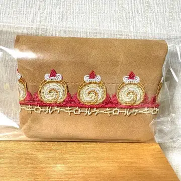 긴자와 레이스 미니 파우치 롤 케이크 코인 케이스