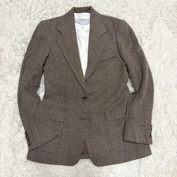 랄프 로렌 테일러드 자켓 헤링본 브라운 빅 사이즈