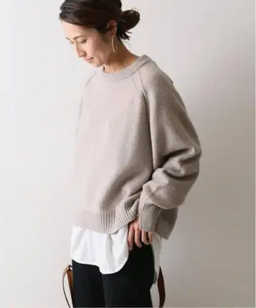 FRAMeWORK W/Ca 크루넥 숏 풀오버