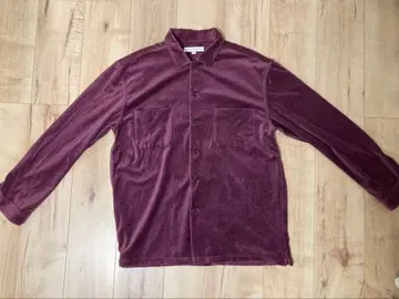 URBAN RESEARCH 퍼플 벨로아 긴팔 셔츠 M 사이즈