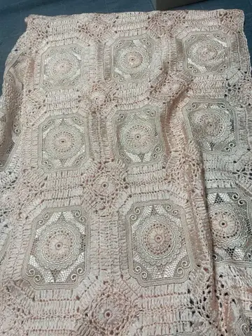 숄 핑크 레이스 모티브 뜨개질