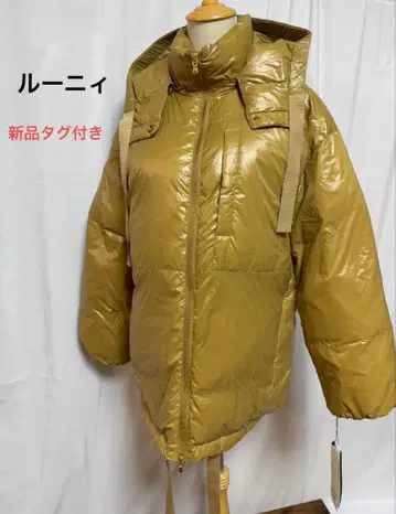 택 포함 새상품 루니 다운 페더 다운 자켓 베이지