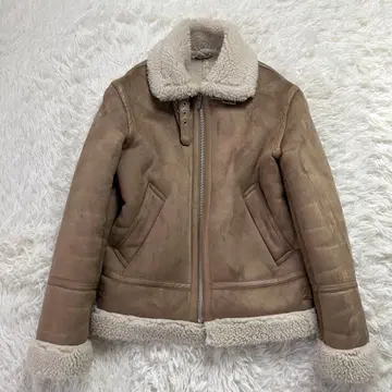 ZARA 페이크 무스탕 자켓 플라이트 자켓 보아 자켓 B-3