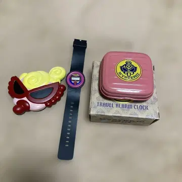 캐릭터 알람 시계와 거울 세트 손목시계
