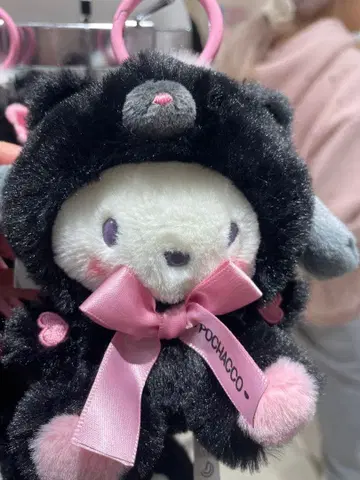 산리오 포차코 마스코트 홀더 (새까만 동물들)