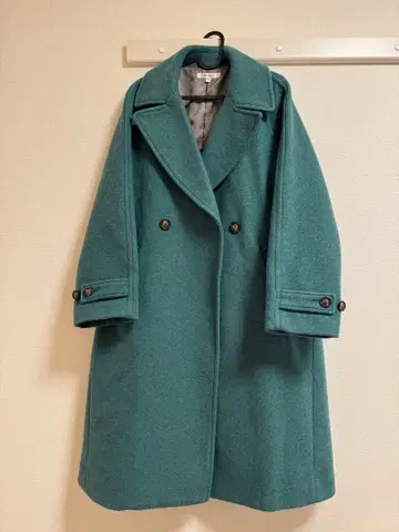 [양품] MOUSSY 그린 더블 브레스트 롱 코트