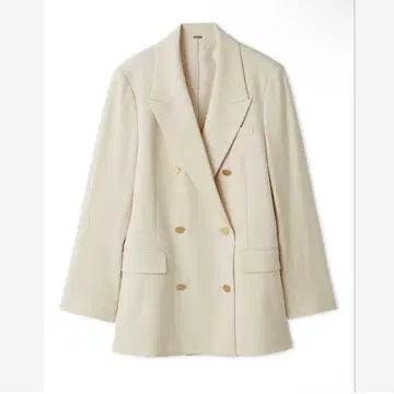 Mila Owen 금장 버튼 더블 브레스트 롱 블레이저 자켓 테일러드