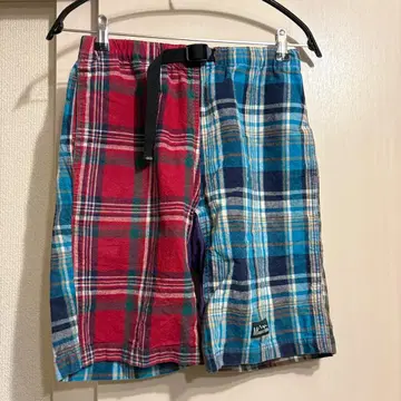 MANASTASH 체크 하프 팬츠 HR1214