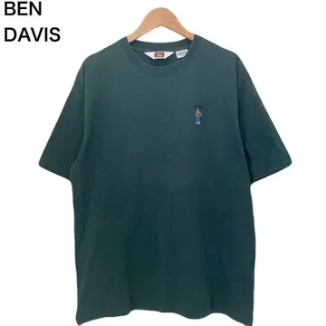 벤데이비스 원포인트 로고 자수 애니멀 반팔 그린 T셔츠 XL