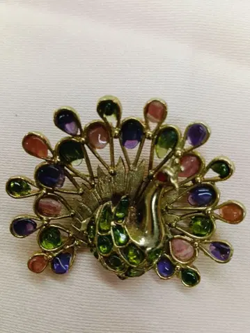 스와보다 빈티지 공작 디자인 브로치